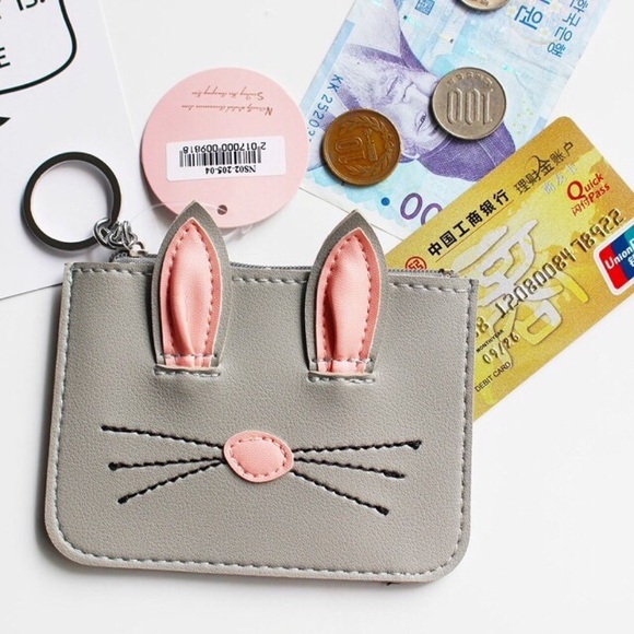 🐾NWT Gray Kitty Coin Purse🐾 - Picture 2 of 8
